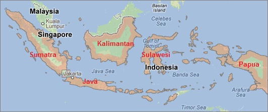 Map of Indonesia Regional Economic Growth